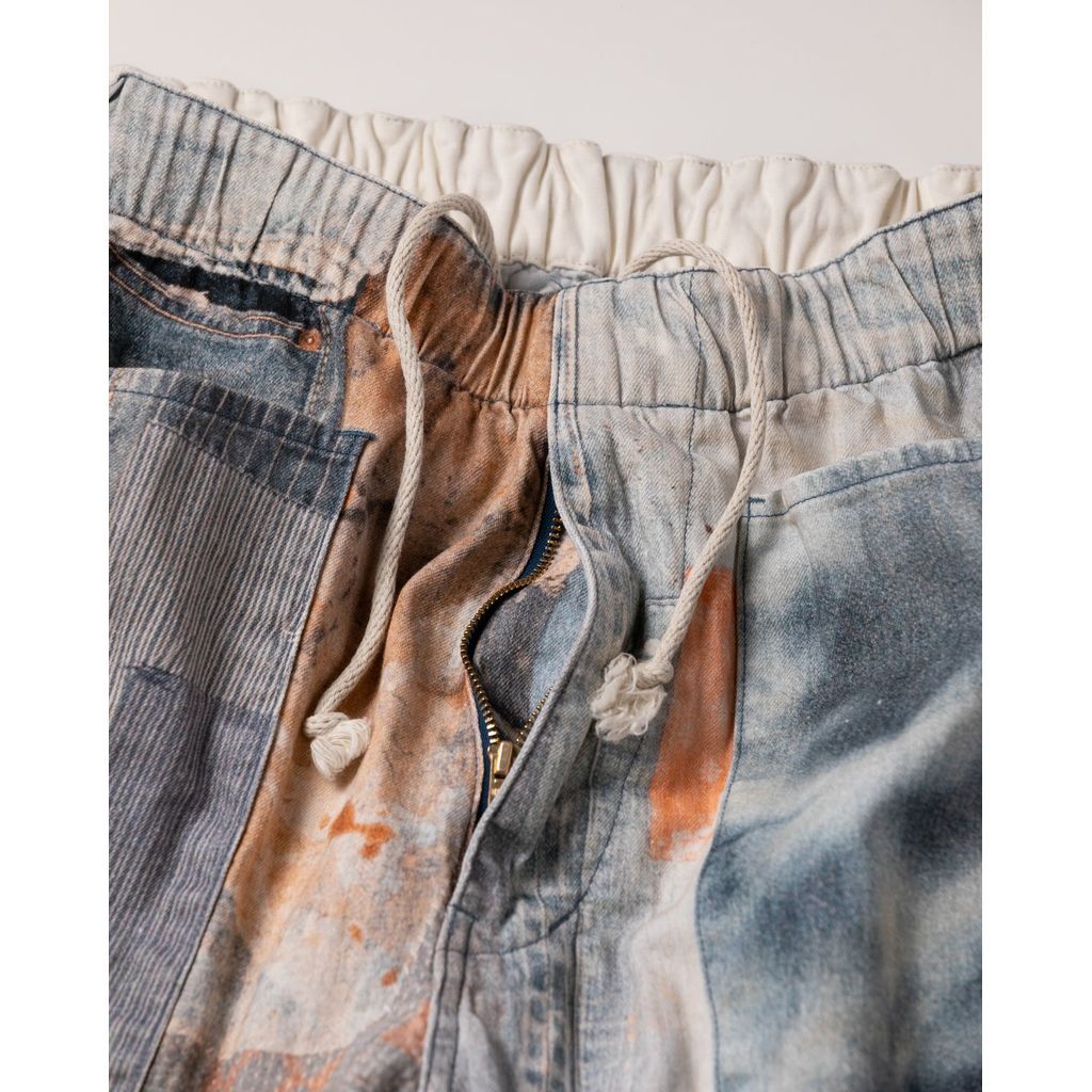 アナクロノーム　アーカイブデニムワイドイージーパンツ ANACHRONORM AN278 ARCHIVE DENIM COLLAGE WIDE EA