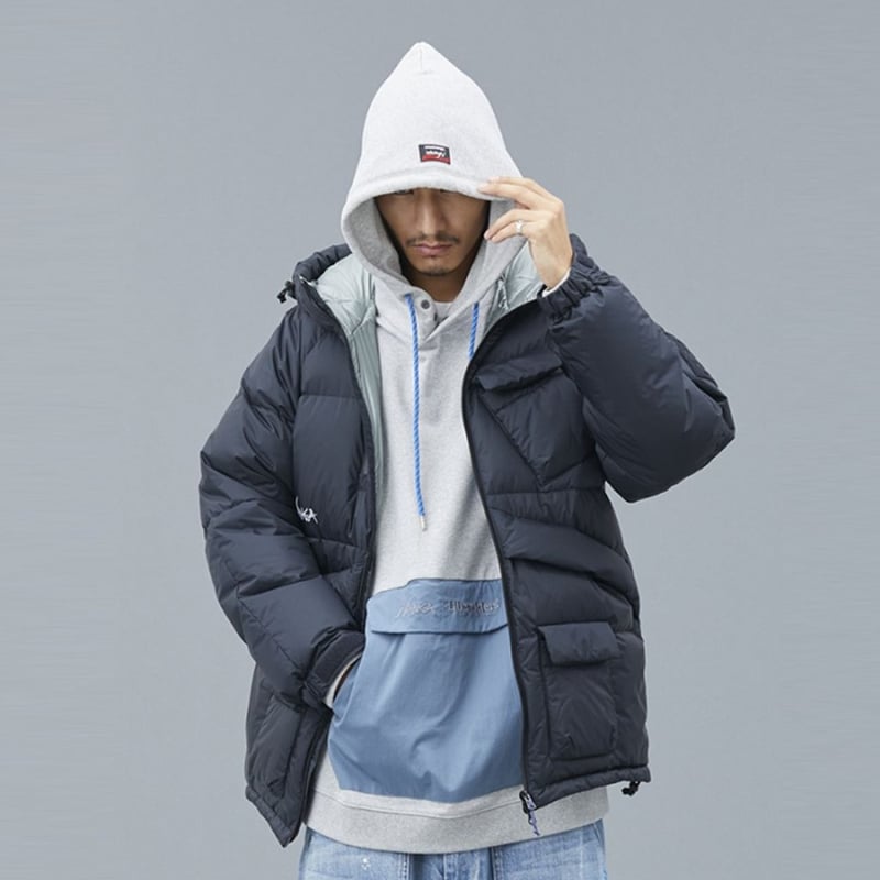 NANGA X LIBERAIDERS ECO HYBRID HOODIE | MAROON