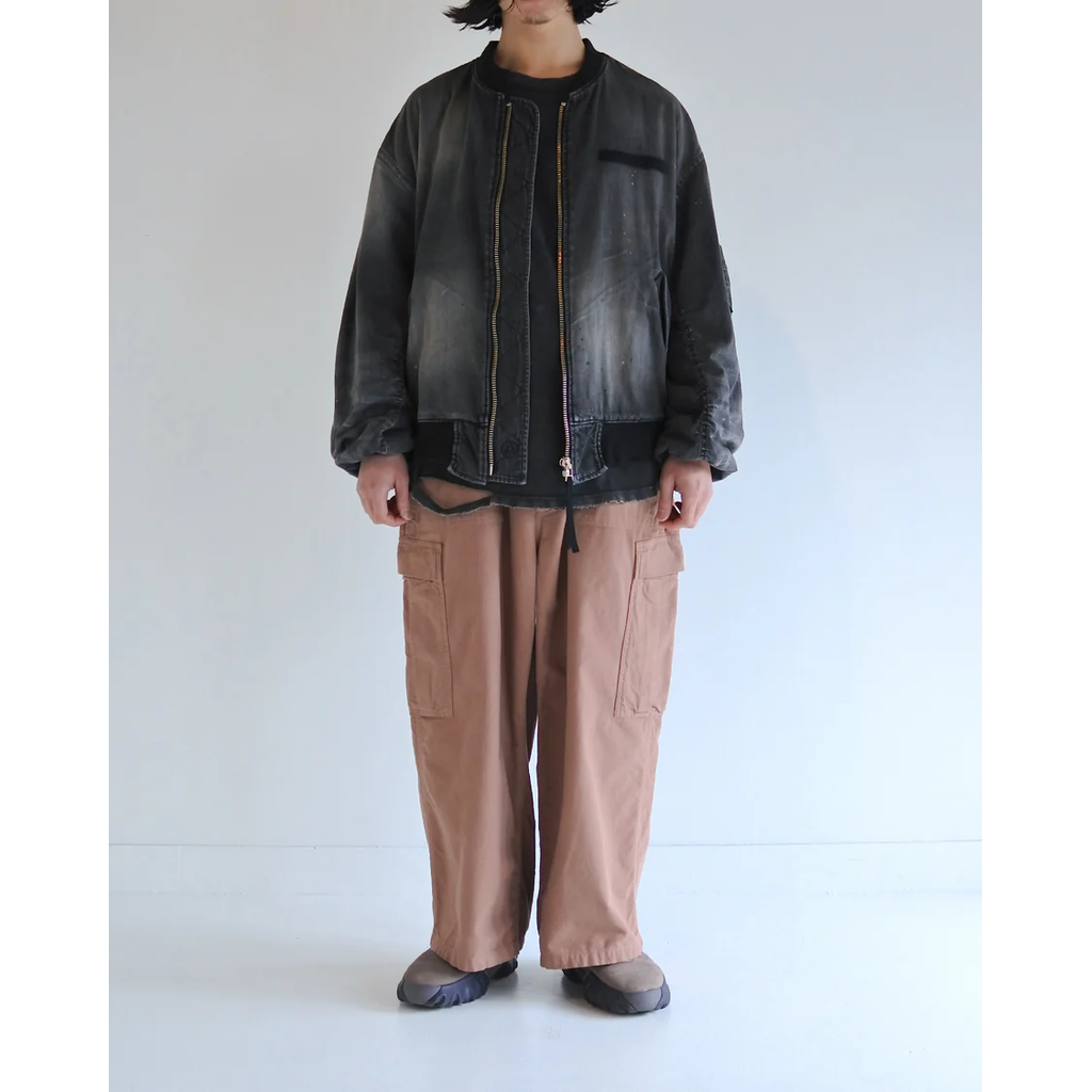 ANACHRONORM AN396-W AGING DUAL DENIM MA-1 BLACK