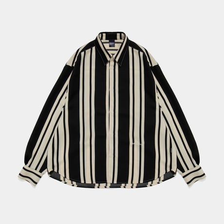 APPLEBUM  WOOLY TWILL STRIPE OVERSIZE L/S SHIRT