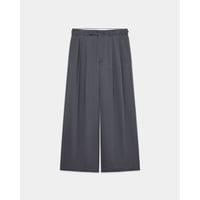 marka Washable 2/72 Wool Gabardine Pigment Print Two Tuck Baggy Trousers
