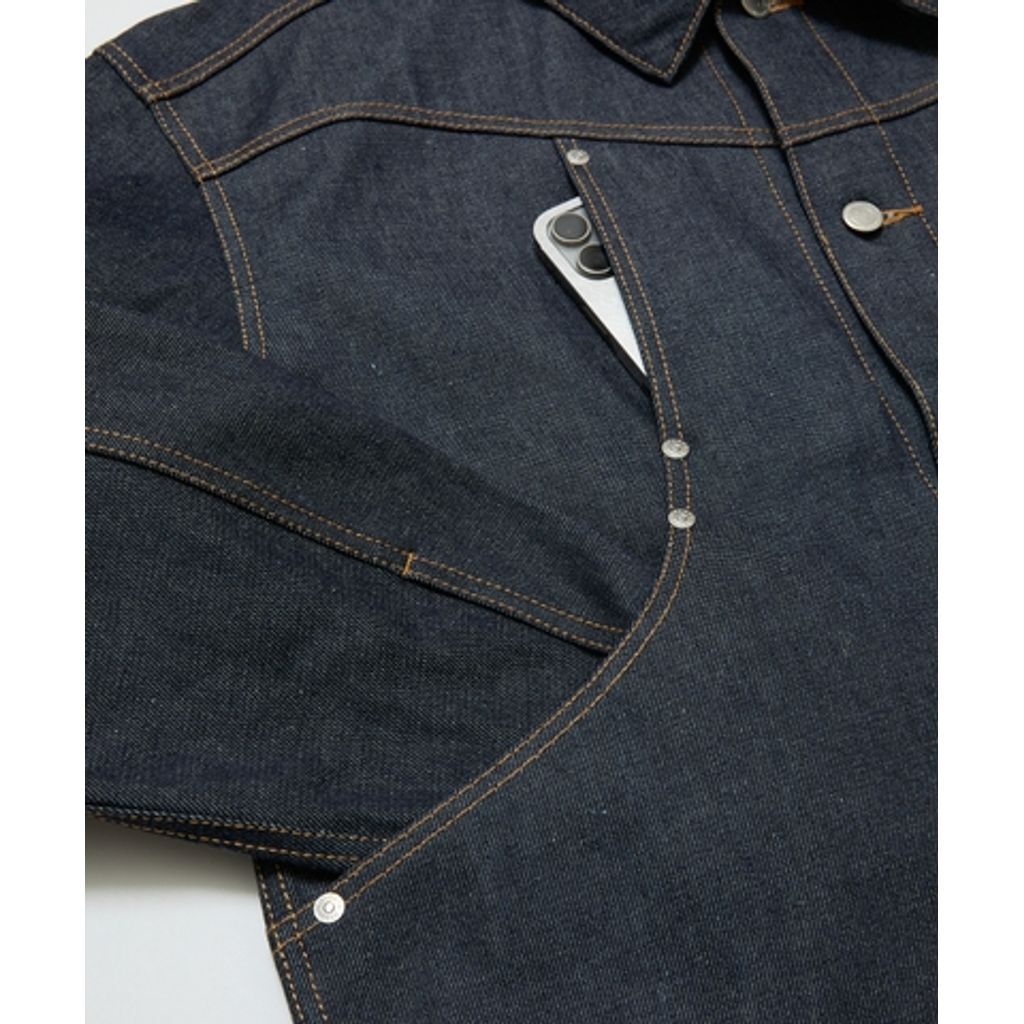 BAL CURB POCKET DENIM JACKET | MAROON