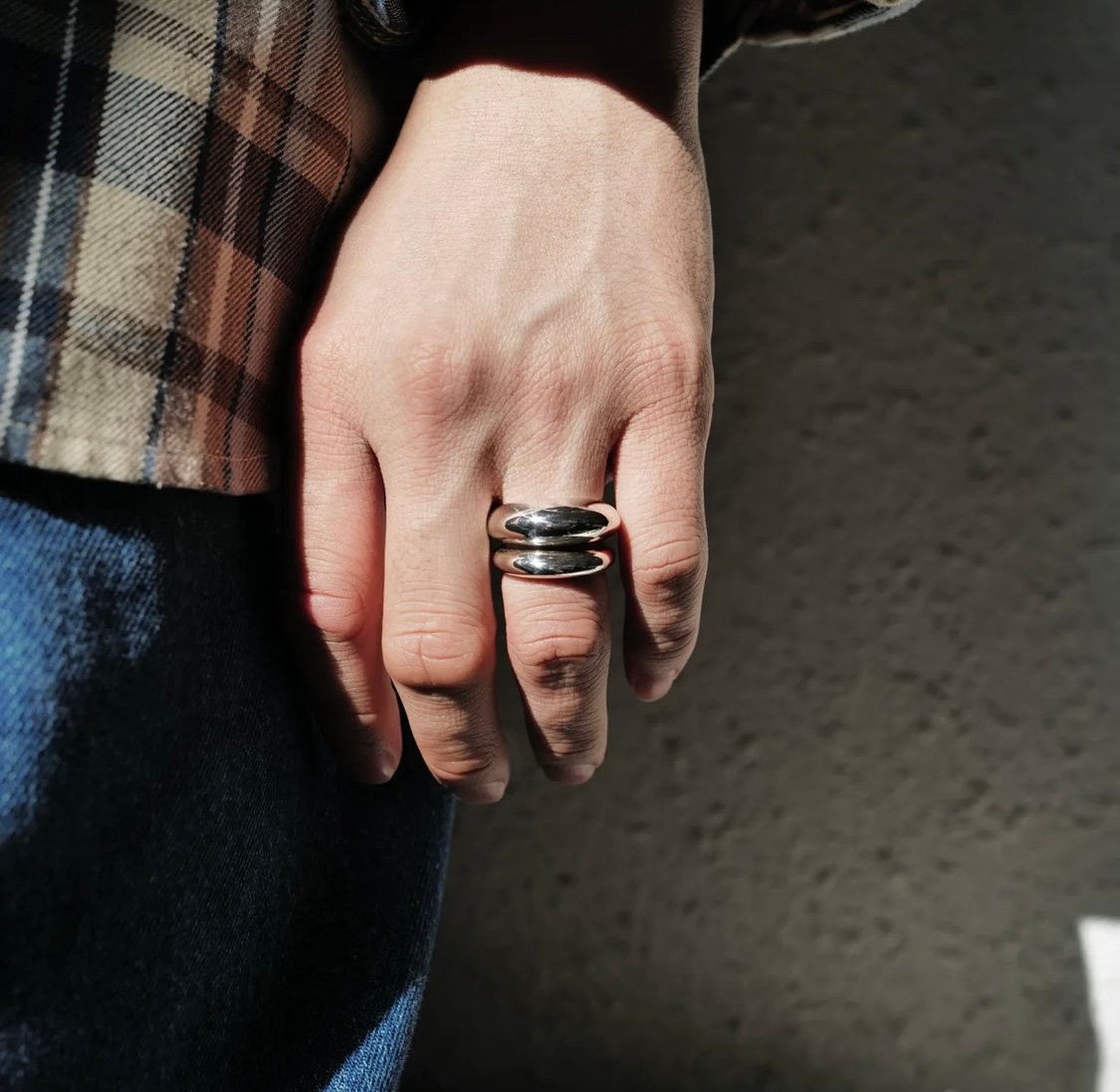 XOLO＊double puff ring＊ SILVER925＊L 18-19 DOUBLE PUFF RING ダブルパフリング/XOLO JEWELRY（ショロ