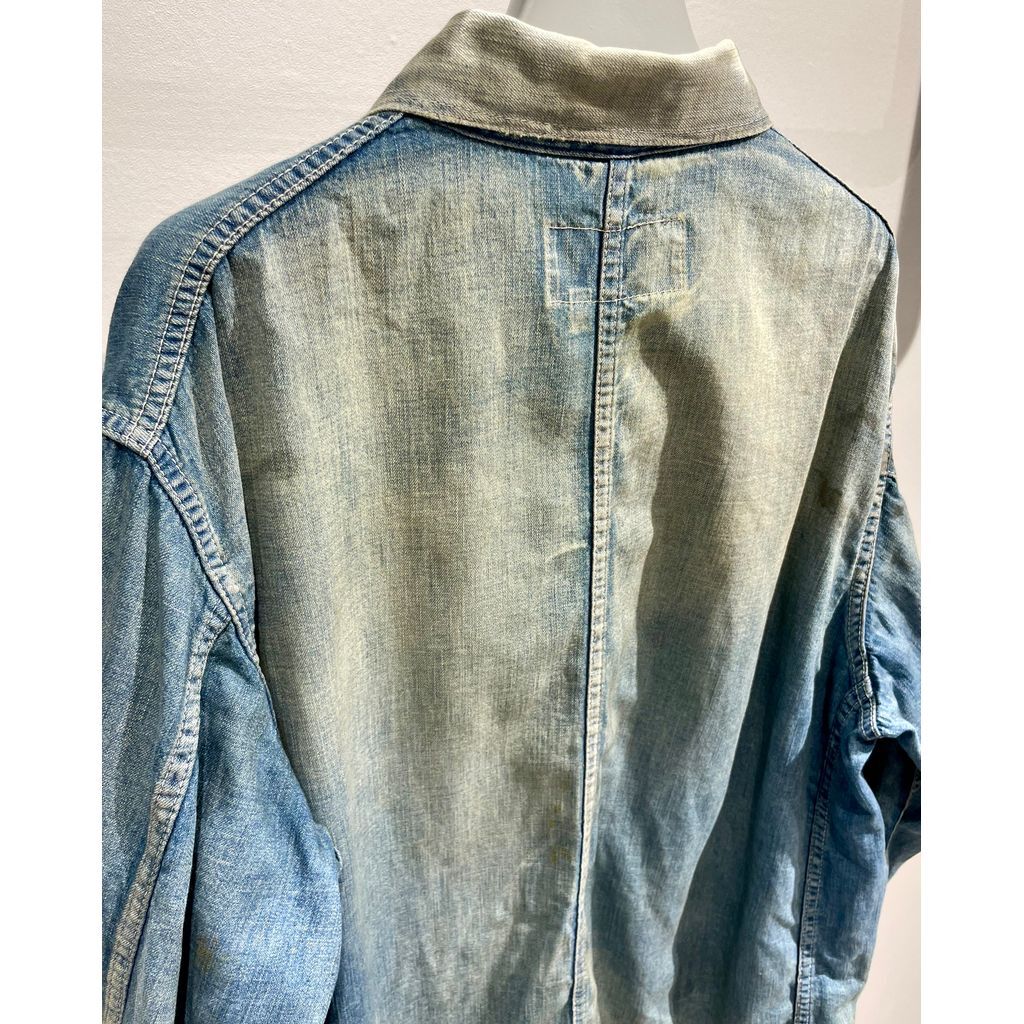 アナクロノームダメージ加工デニムオーバーオール ANACHRONORM Damaged Denim Overalls [INDIGO] - Fresh Service