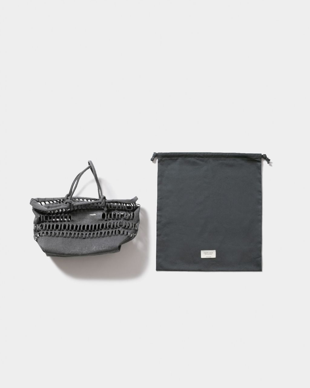 beautiful people konbu knit shopping busket bag