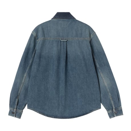CARHARTT WIP Oakland Shirt Jac - Blue / Dark Navy, Worn used wash
