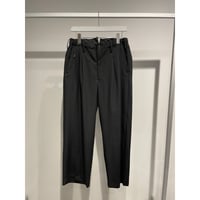 Y's for men WOOL GABARDINE COIN POCKET TUCK PANTS