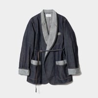 beautiful people left hand twill smoking denim jacket