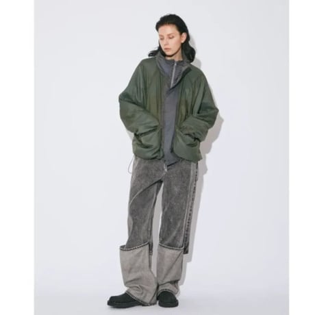 beautiful people selvedge denim flip hem pants blk bleach