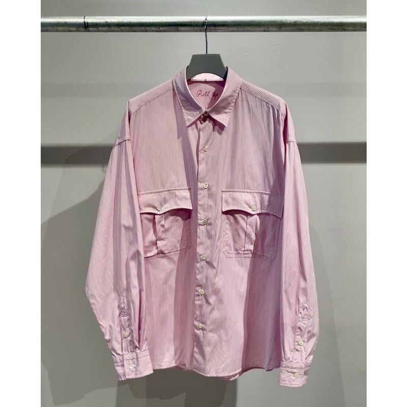 【XL】Porter Classic ロールアップシャツ ピンク KYOTO EXCLUSIVE