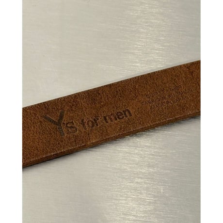Y's for men x CHROMEXCEL LEATHER PLAIN BLACK BELT