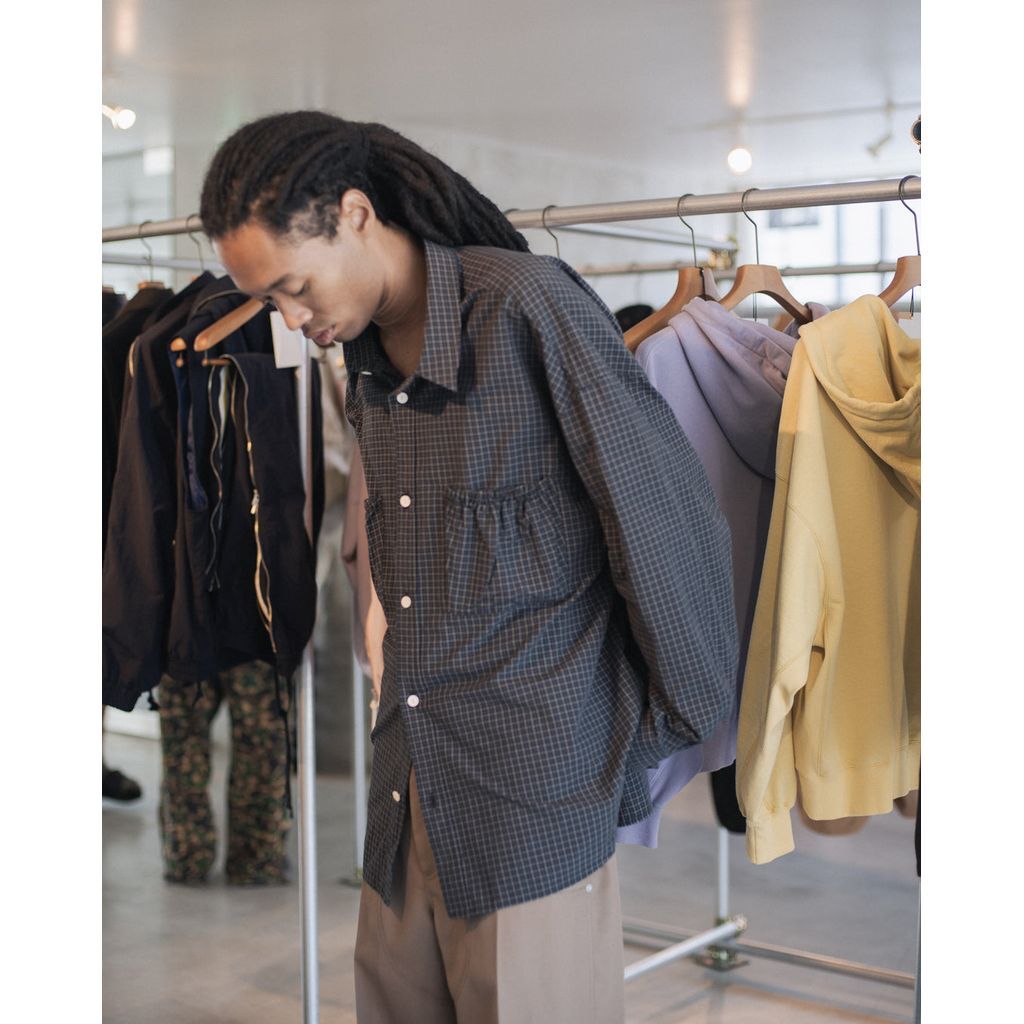 トップス zizyRefomed WRIST PATCH WIDE SHIRT OF REFOMED] WRIST PATCH WIDE SHIRT