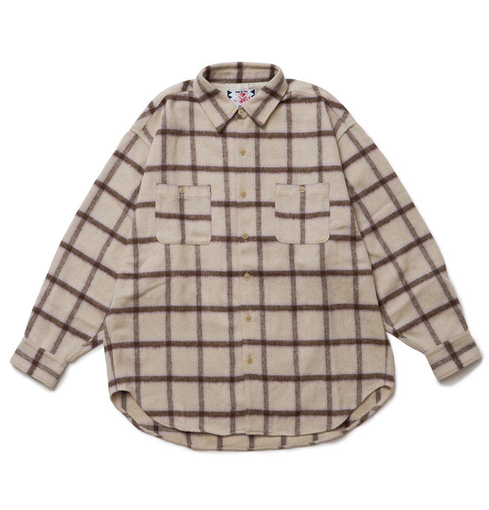 SON OF THE CHEESE Flannel check P/O シャツ