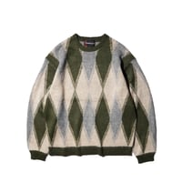 TOWNCRAFT  shaggy vintage pattern crew