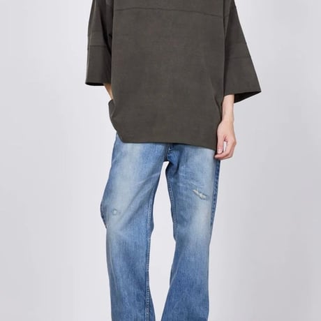 MARKA 20//1 RECYCLE SUVIN ORGANIAC COTTON KNIT FOOTBALL TEE
