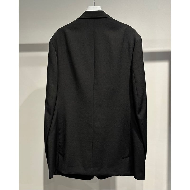 Y's for men WOOL GABARDINE COAT WITH STAND FRON