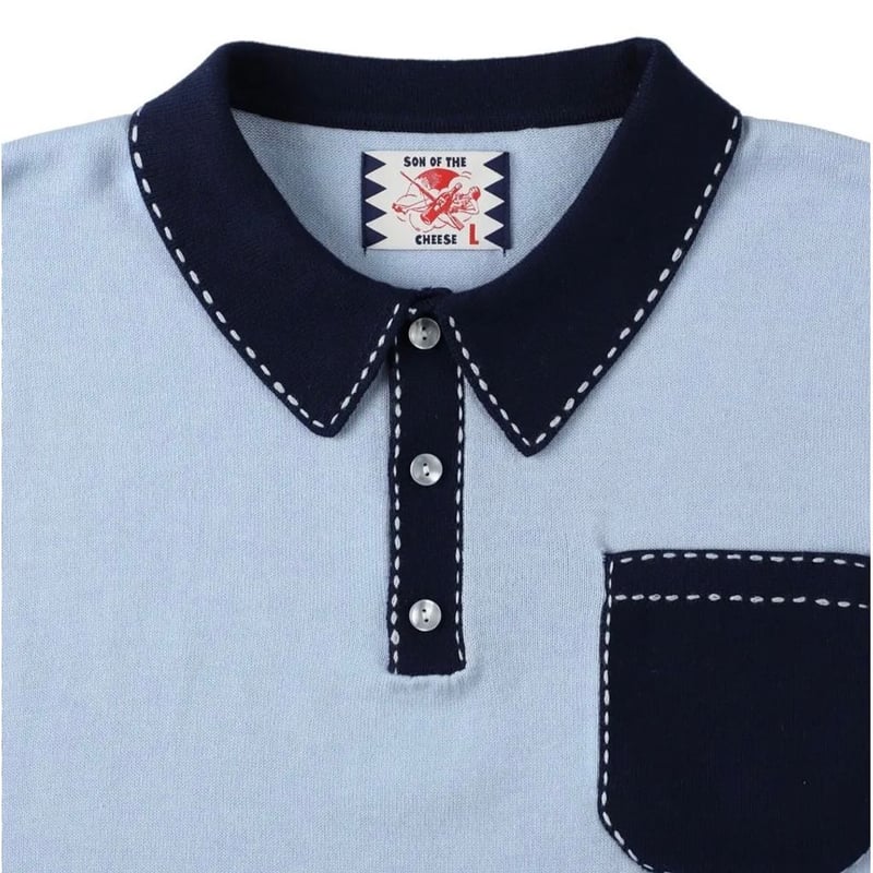 SON OF THE CHEESE Hand Stitch Polo Knit | MAROON