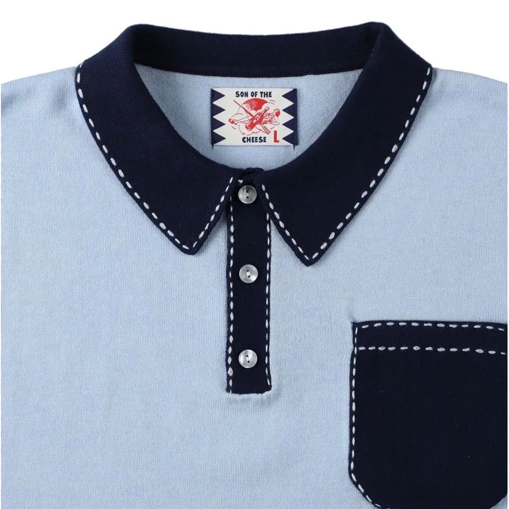 トップス SON OF THE CHEESE Line Polo Knit SON OF THE CHEESE / Line Polo Knit ( WHITE ) |