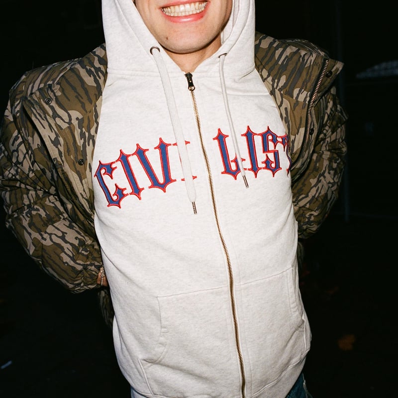 Civilist Spike Zip Hood - Heather Grey | MAROON