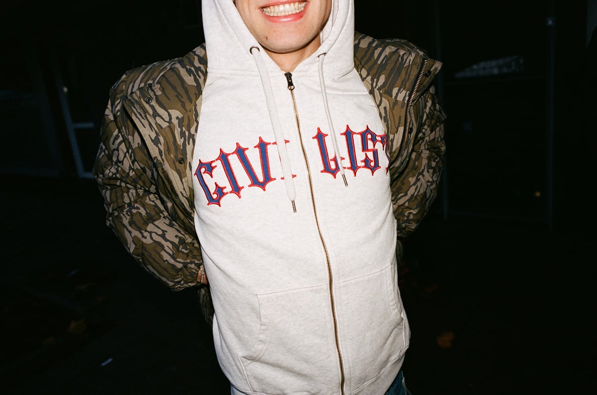 Civilist Spike Zip Hood - Heather Grey | MAROON