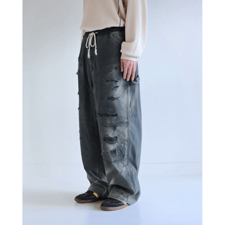 ANACHRONORM AN386-D REMAKED DOUBLE KNEE DUCK PAINTER PANTS