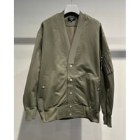 COMME des GARCONS HOMME MA-1 STYLE COTTON NYLON CARDIGAN（KAHKI）