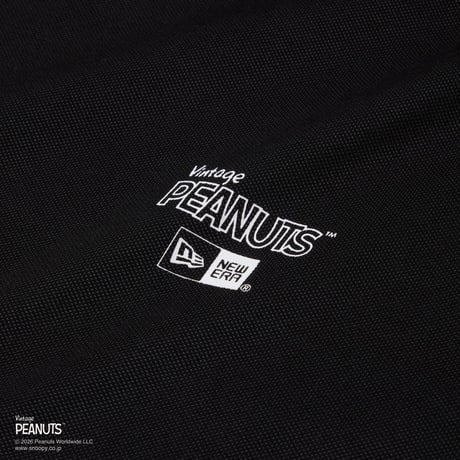 NEW ERA 半袖 ミッドネック Tシャツ Vintage PEANUTS ピーナッツ GOLF Circle ロゴ ブラック