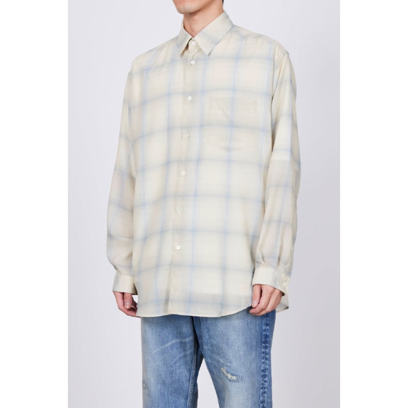 【定価27,500円】MARKA ウールチェックシャツ 未使用】marka ウールチェックシャツ