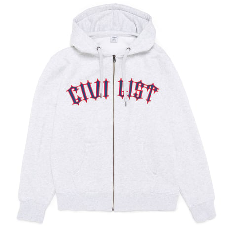 Civilist Spike Zip Hood - Heather Grey