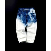 ANACHRONORM  AN286 BLEACH DESIGN 80's WIDE DENIM PANTS INDIGO