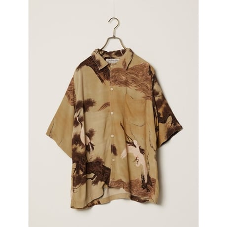 【予約商品】REMI RELIEF RN30389013 鶴柄アロハシャツ 26ss