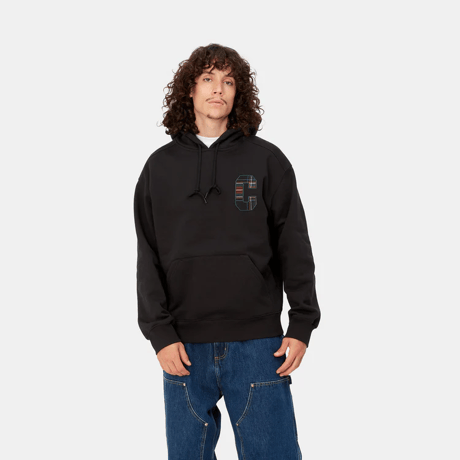 CARHARTT WIP HOODED WILES SWEATSHIRT -  Black