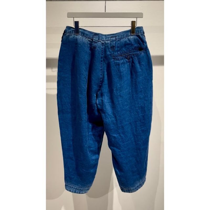 PORTER CLASSIC INDIGO LINEN BEBOP PANTS - INDIG