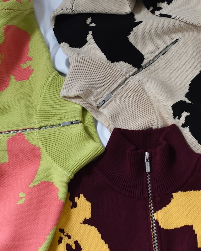 トップス AMBERGLEAM Bicolor Half Zip Sweater bf3140deda7debecad17d78949e7e6