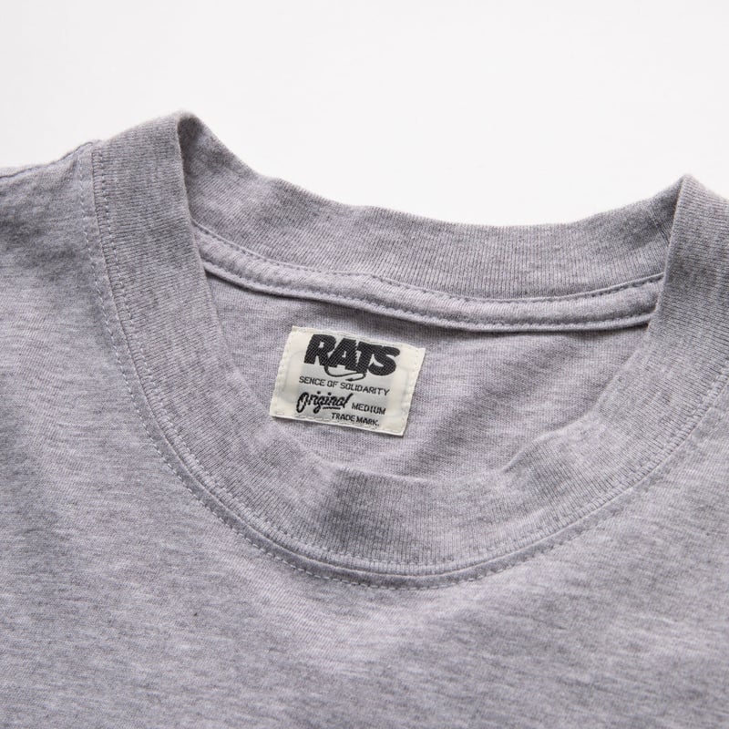 ラッツ RATS 鼠 TEE Ash glay Mサイズ RATS - ANIMAL MONSTERS TEE / T