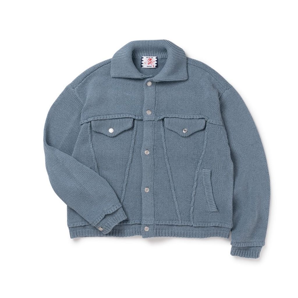 SON OF THE CHEESE 3RD KNIT JACKET | MAROON SON OF THE CHEESE 3RD KNIT JACKET | MAROON