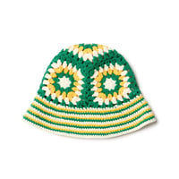 NEW ERA クロシェ ニットバケット グリーン/イエロー/ホワイト 14667697