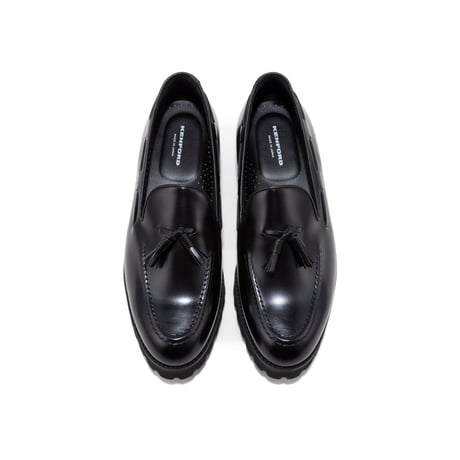 KENFORD MENS TANK SOLE TASSEL LOAFERS / BLACK