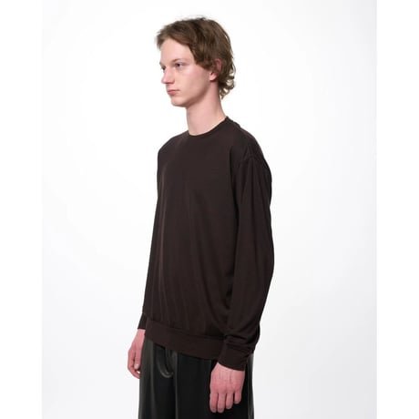 marka  Super 100s Washable Wool Jersey / Crew Neck L/S Tee