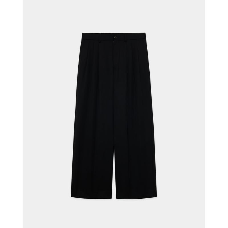 スーツ MARKAWARE WOOL GABARDINE WIDE TROUSERS MARKAWARE - SUPER 160's WOOL GABARDINE ONE TUCK TAPERED EASY