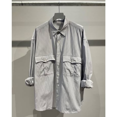 PORTER CLASSIC ROLL UP STRIPE SHIRT