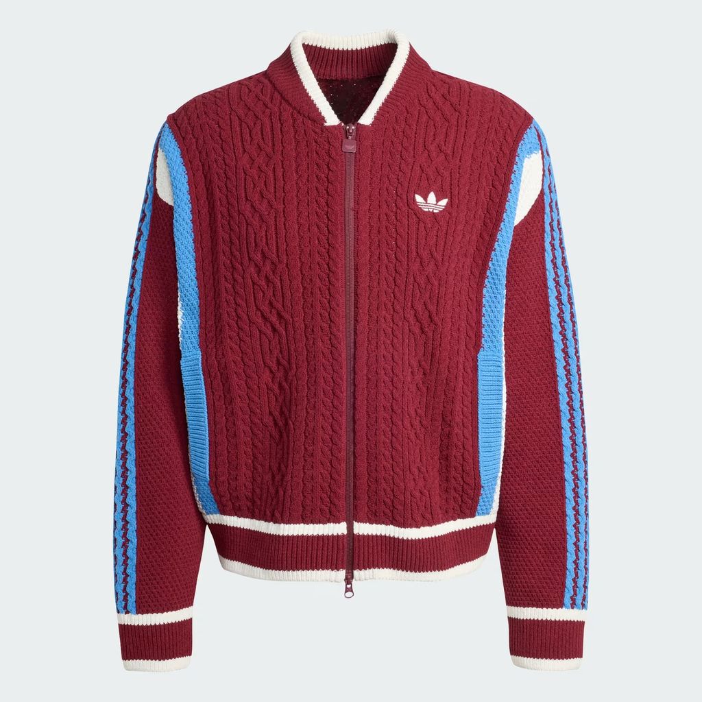 Originals レトロリミックス カーディガン M レッド adidas Originals レトロ リミックス カーディガン | MAROON