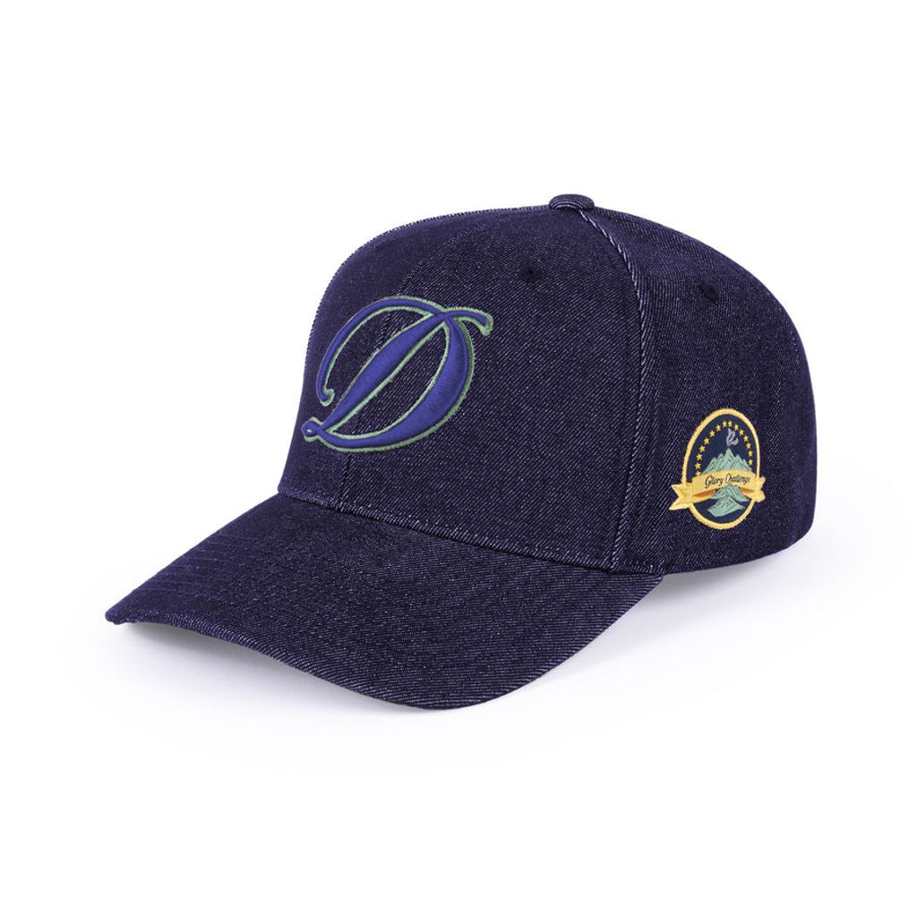 Dime ネイビー キャップ Dの刺繍 Dime Cursive D Full Fit Cap / Navy (ダイム 6パネル/ベース