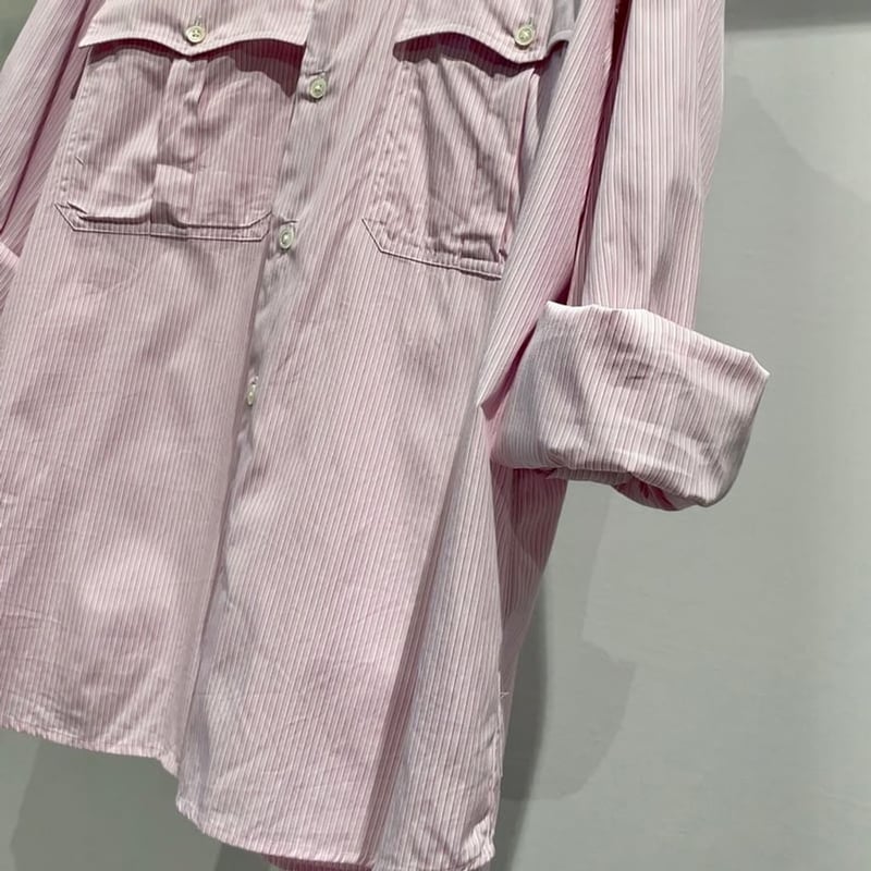 【XL】Porter Classic ロールアップシャツ ピンク PORTER CLASSIC ポータークラシック ROLL UP SHIRT ロールアップ
