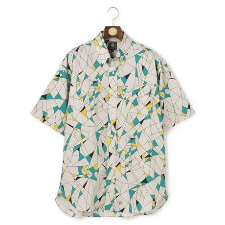 J.PRESS ORIGINALS Vintage Print Half Sleeve Shirt / B.D. / Baggy-Fit