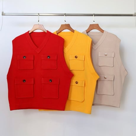 AMBERGLEAM × VOO Fisherman Knit Vest