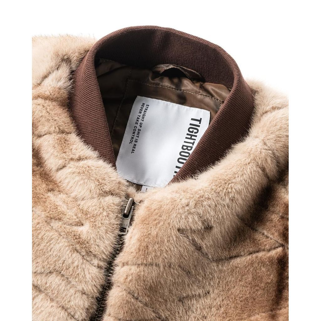 TIGHTBOOTH T QUILT FUR MA-1 | MAROON