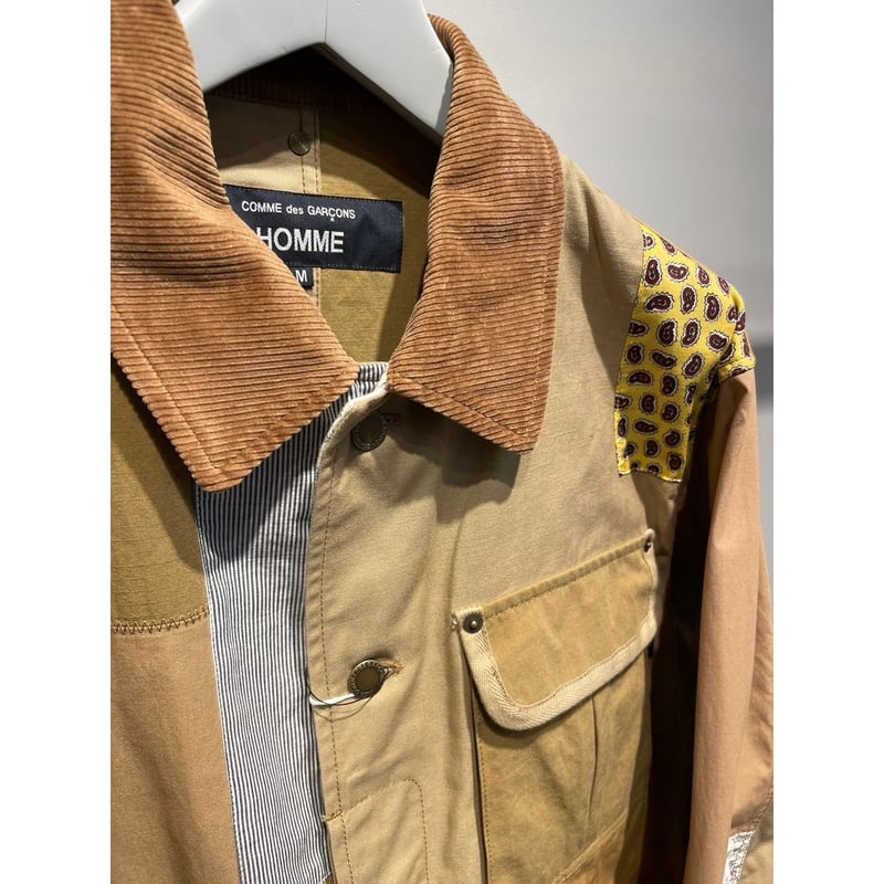 COMME des GARCONS HOMME 多素材MIX パッチワーク ジャケット | M