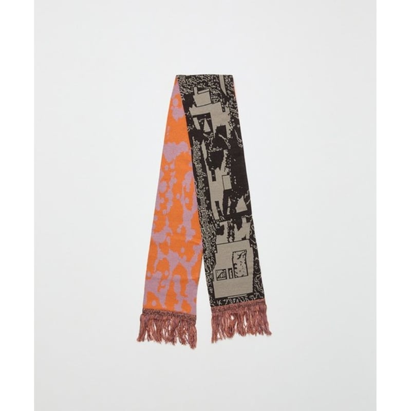 予約商品】BAL JACQUARD KNIT SOCCER SCARF | MAROON