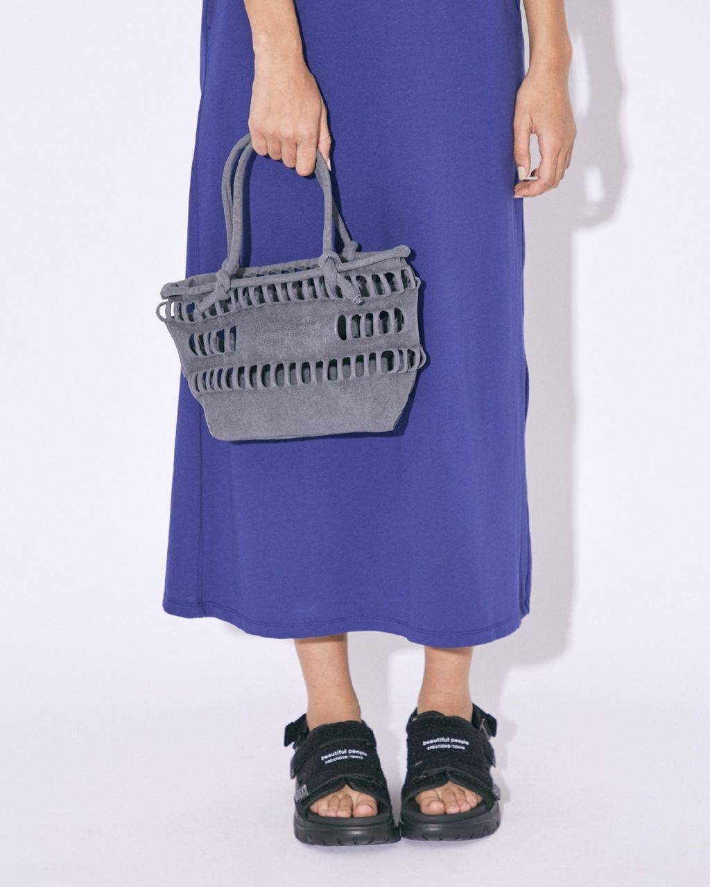 バッグ beautiful people KONBU knit basket bag beautiful people｜konbu knit shopping busket bag XL